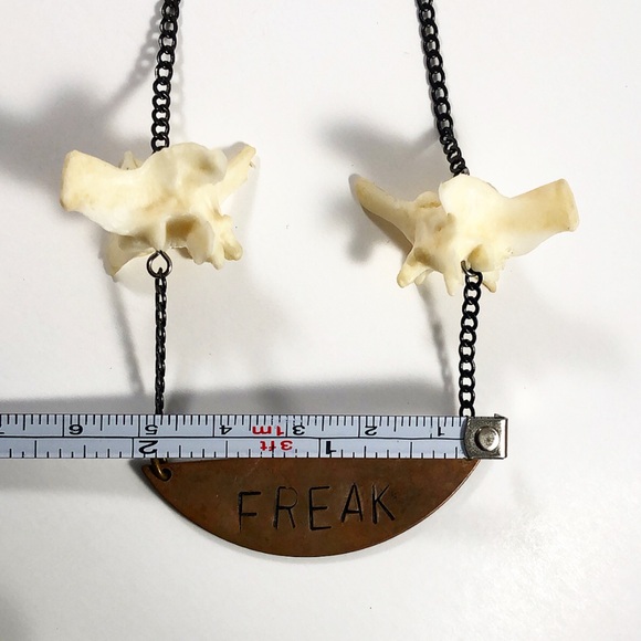 Coyote Vertebrae “FREAK” Oddities Necklace - Picture 5 of 6